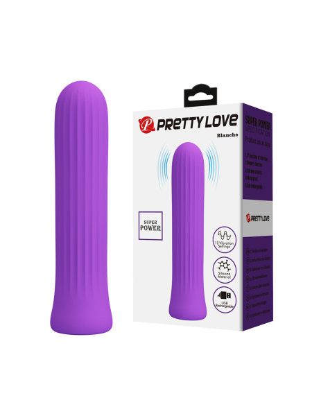 Міні-вібратор PRETTY LOVE Blanche фіолетовий, 10 х 2 см
