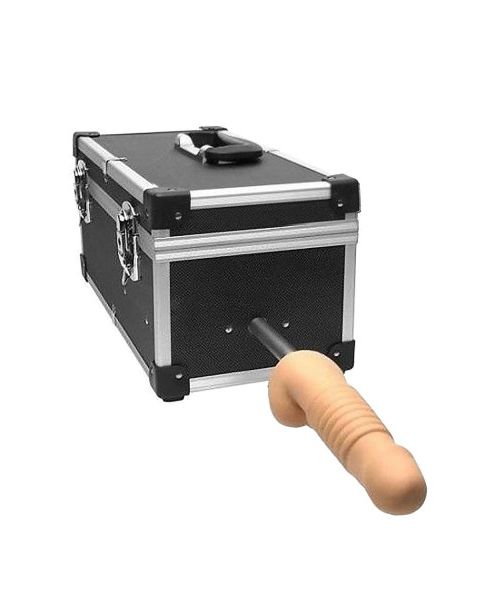 Портативна секс-машина Diva Tool Box у валізі, з пультом та трьома насадками Vac-U-Lock, чорна