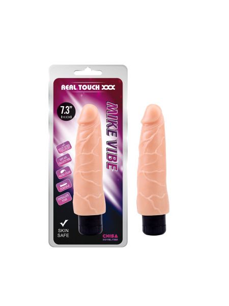 Вібратор реалістичний їхньої кібершкіри Chisa Real Touch XXX Mike Vibe, бежевий
