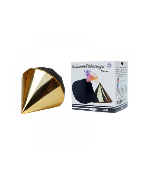 Вакуумний стимулятор клітора Diamond Air Massager USB 7 Function золотий