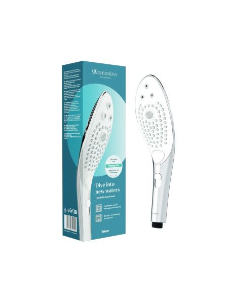 Насадка на душ для мастурбації Womanizer Wave, срібна
