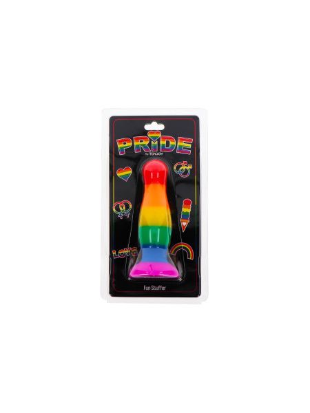 Анальна пробка TOY JOY Fun Stuffer, L, різнокольорова, 12,5 × 3,3 см