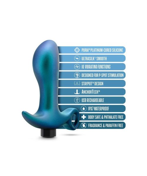 Масажер простати Blush Anal Adventures з вібрацією, 11.5 см
