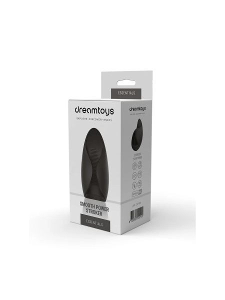 Мастурбатор з вібрацією Dream Toys Essentials, відкритий, нереалістичний, чорний, 13 см