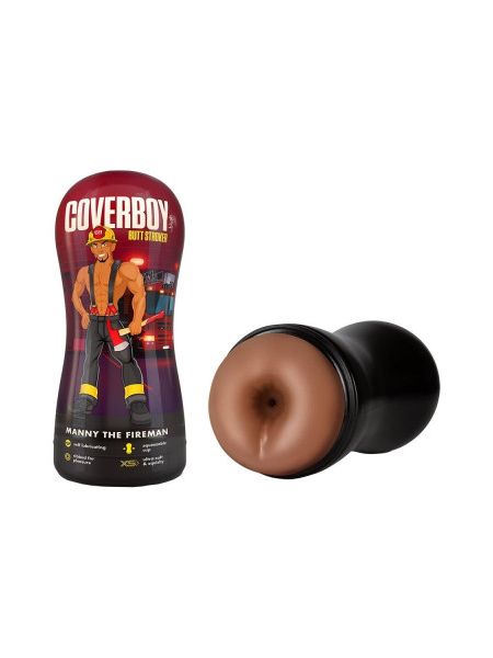 Мастурбатор анал Blush Coverboy у колбі, коричневий, 18.5 см