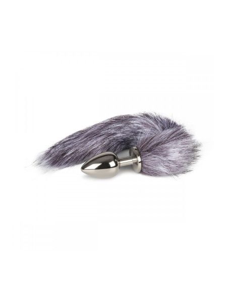 Анальна пробка метал з хвостиком Fox Tail Plug Easy Toys, Розмір L