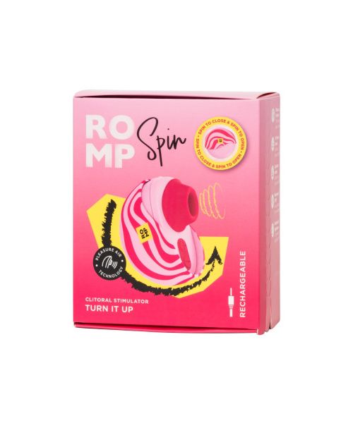 Вакуумний стимулятор клітора ROMP Spin в тревел-форматі, рожевий