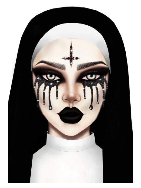 Маска зі страз Possessed face jewels sticker Leg Avenue