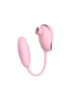 Вакуумний стимулятор клітора з віброяйцем High End Suction Love Egg PINK