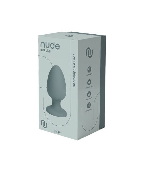 Анальна пробка Dream Toys Nude сіра, 8 х 4 см