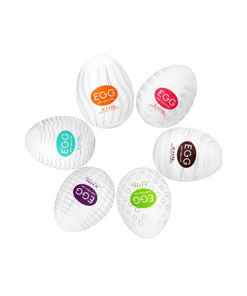 Мастурбатор-яйце з рельєфом XHN Egg Easy Ona-Cap, білий, 52 × 68 мм