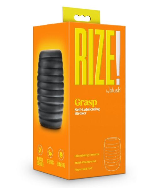 Мастурбатор Blush Rize, що самозмазується, чорний, 10.1 см