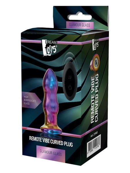 Анальна пробка із вібрацією дворівнева скляна Dream Toys GLAMOUR GLASS