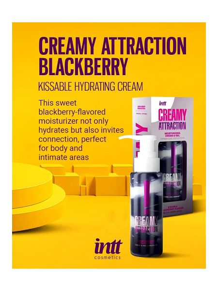 Крем-гель для тела Intt Creamy Attraction Blackberry, для поцелуев, 100 мл