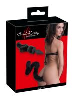 Анальна пробка із гнучким хвостом Bad Kitty чорна, 3.5 х 73 см