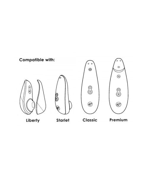 Змінні насадки Womanizer Premium, Eco, Classic, Liberty, Starlet 2, фіолетовий, розмір L