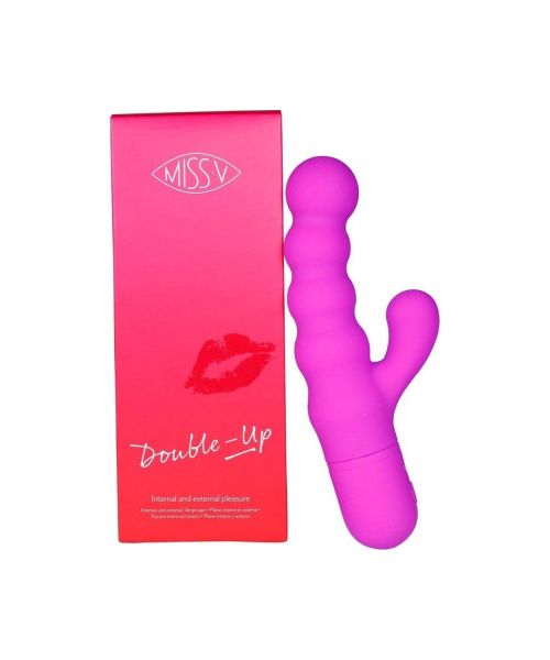 Вібратор-кроль рельєфний Double Up Miss V, фіолетовий