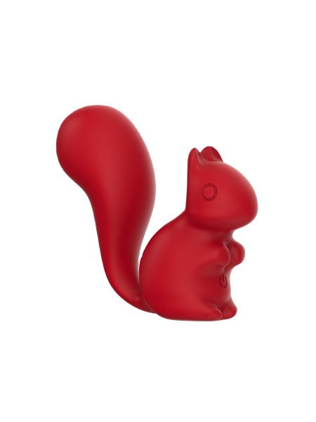 Міні-вібратор кліторальний Every Night Toys Debbie у формі білочки червоний, 10 режимів вібрації