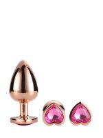 Dt21792 набір анальних пробок GLEAMING LOVE ROSE GOLD PLUG SET