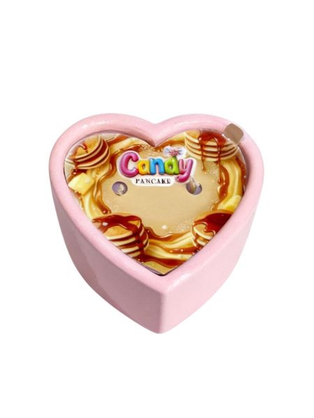 Масажна свічка з ароматом панкейка Candy Pancake у формі серця, 70 мл