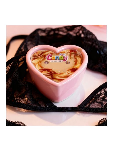 Масажна свічка з ароматом панкейка Candy Pancake у формі серця, 70 мл