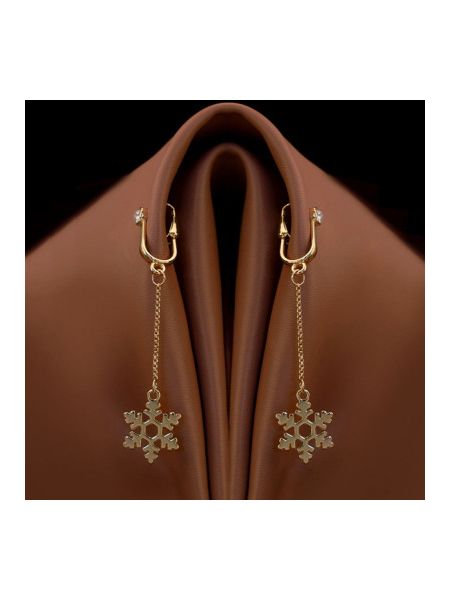 Прикраси для клітора та статевих губ non-pierced clitoral jewelry dangle with snowflake UPKO