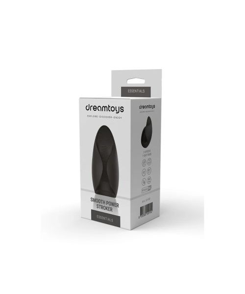 Мастурбатор з вібрацією Dream Toys Essentials, відкритий, нереалістичний, чорний, 13 см