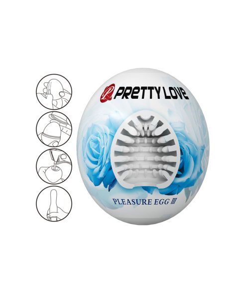 Мастурбатор яйце Pretty Love Pleasure Egg білий