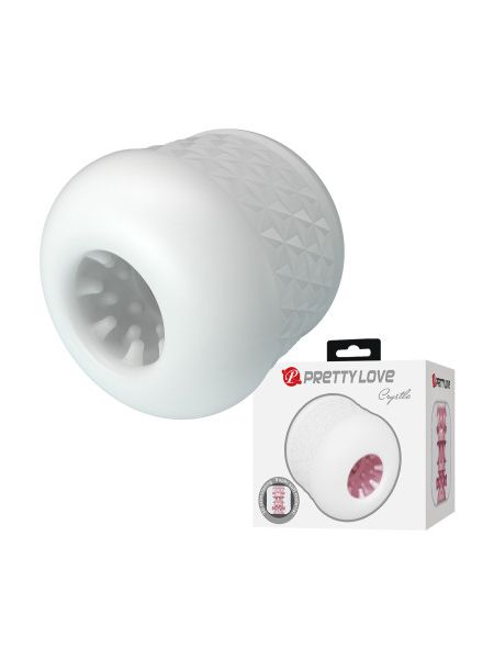 Міні-мастурбатор нереалістичний Pretty Love Crystle, білий