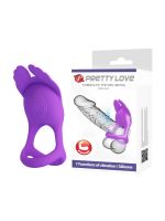 Ерекційне віброкільце з крильцями PRETTY LOVE Silas 7 режимів, фіолетове