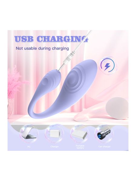 Віброяйце Every Night Toys Letitia з дистанційним керуванням, бузковий, 10 режимів вібрації