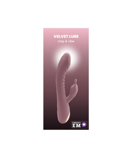 Вібратор-кроль рельєфний Sweet Em Velvet Lure 10 режимів вібрації та 5 режимів коливань, рожевий