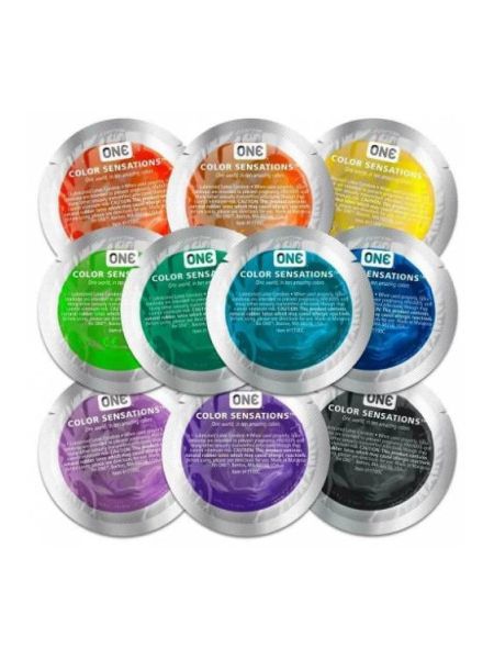 Презервативи One Color Sensation набір різних кольорів, 5 шт.