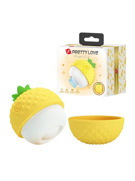 Кліторальний пульсатор PRETTY LOVE Pineapple Secret жовтий, 5,7 х 5,1 см