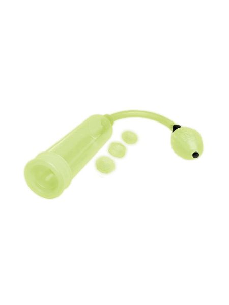 Помпа для члена Whipsmart Glow In The Dark 3 кільця в комплекті, що світиться в темряві, 23.5 см