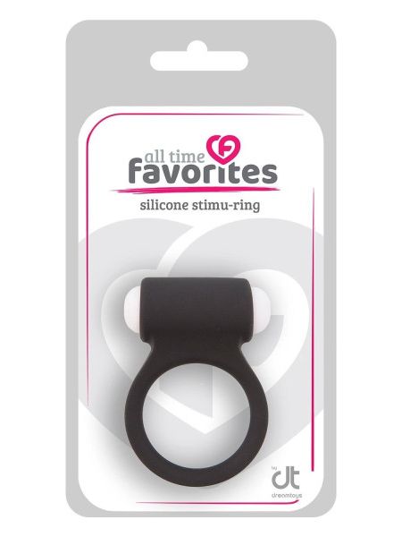 Ерекційне кільце зі знімною віброкулею Dream Toys All Time Favorites чорне