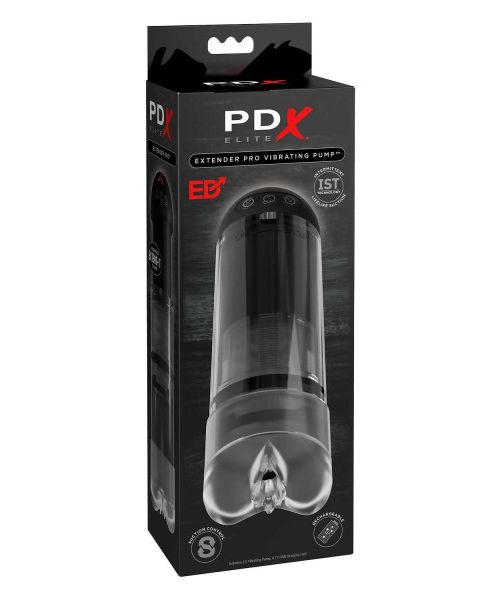 Вібропомпа вакуумна Pipedream PDX Elite чорна, 17.8 см