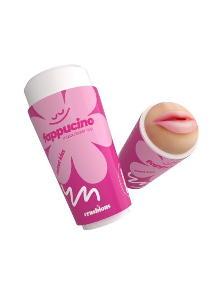 Портативний мастурбатор рот CRUSHIOUS FAPPUCINO у вигляді стаканчика кави, з кришкою