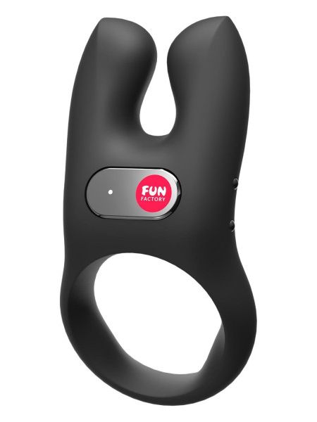 Ерекційне віброкільце Fun Factory Nos чорне, 8 см