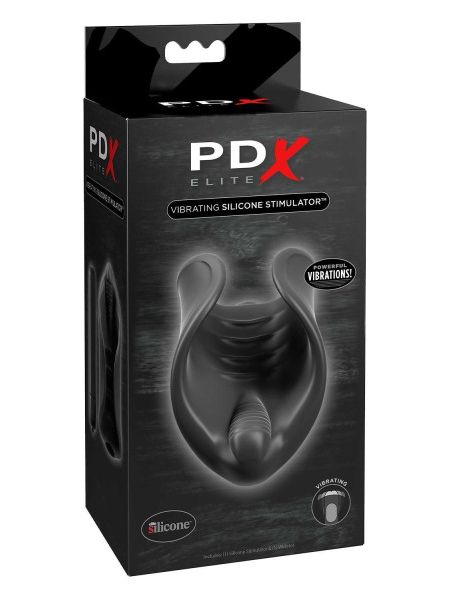 Мастурбатор з віброкулею Pipedream PDX Elite нереалістичний, чорний, 10 см