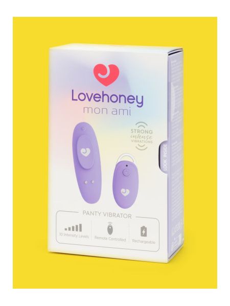 Вібратор в трусики з пультом Lovehoney Mon Ami Panty Vibrator для клітора, бузковий