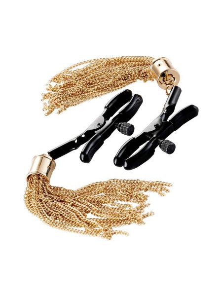 Затискачі для сосків Guilty Pleasure Draped Desire Clamps, чорно-золоті