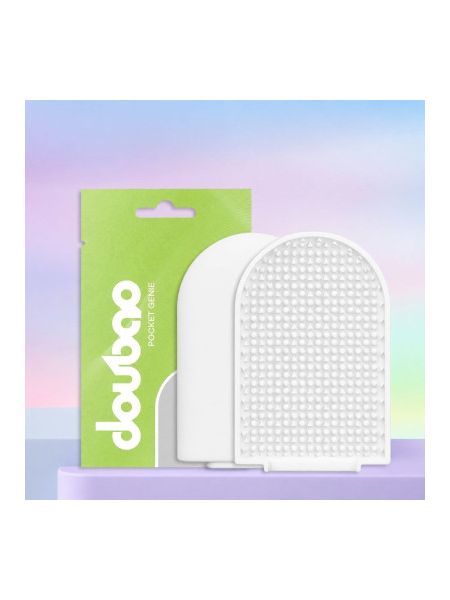 Міні-мастурбатор нереалістичний DOU BAO CRYSTAL Pocket Genius з рельєфом кристала, білий, 52,5 × 81,5 × 11 мм