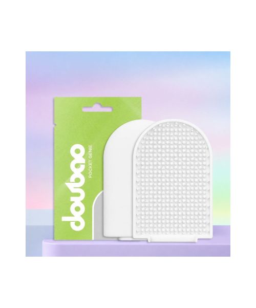 Міні-мастурбатор нереалістичний DOU BAO CRYSTAL Pocket Genius з рельєфом кристала, білий, 52,5 × 81,5 × 11 мм