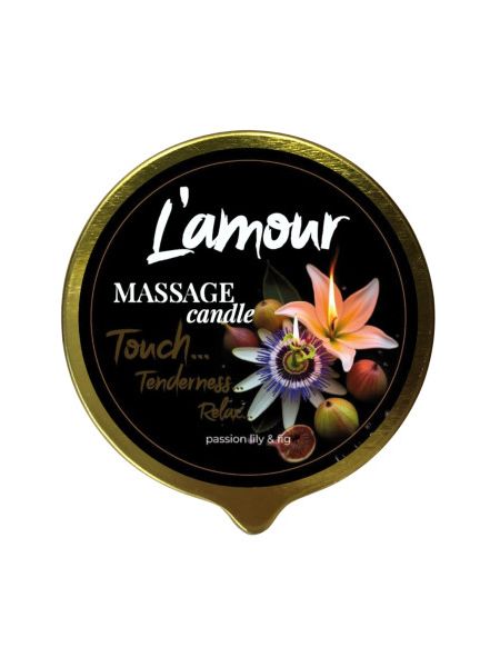 Масажна свічка L'amour Passion Lily & Fig, золота, 70 мл