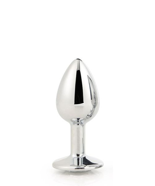 Dt21785 анальна пробка з каменем GLEAMING LOVE SILVER PLUG SMALL