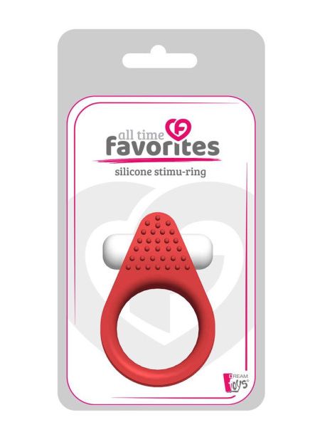 Ерекційне кільце Dream Toys All Time Favorites з рельєфним виступом, червоне