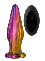 Анальна пробка з вібрацією скляна конусна Dream Toys GLAMOUR GLASS