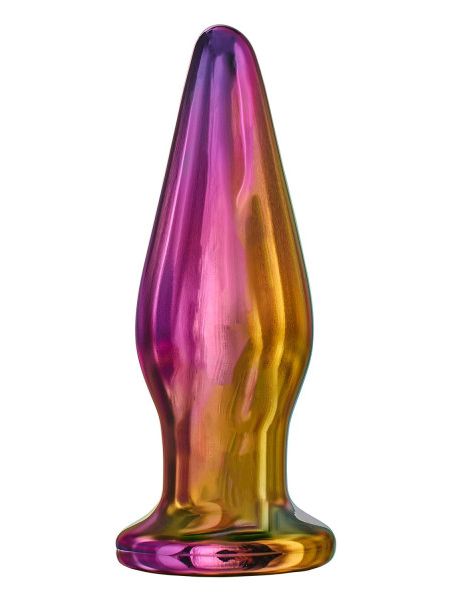 Анальна пробка з вібрацією скляна конусна Dream Toys GLAMOUR GLASS