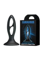 Анальна пробка з присоскою Fabulous Silicone, чорна